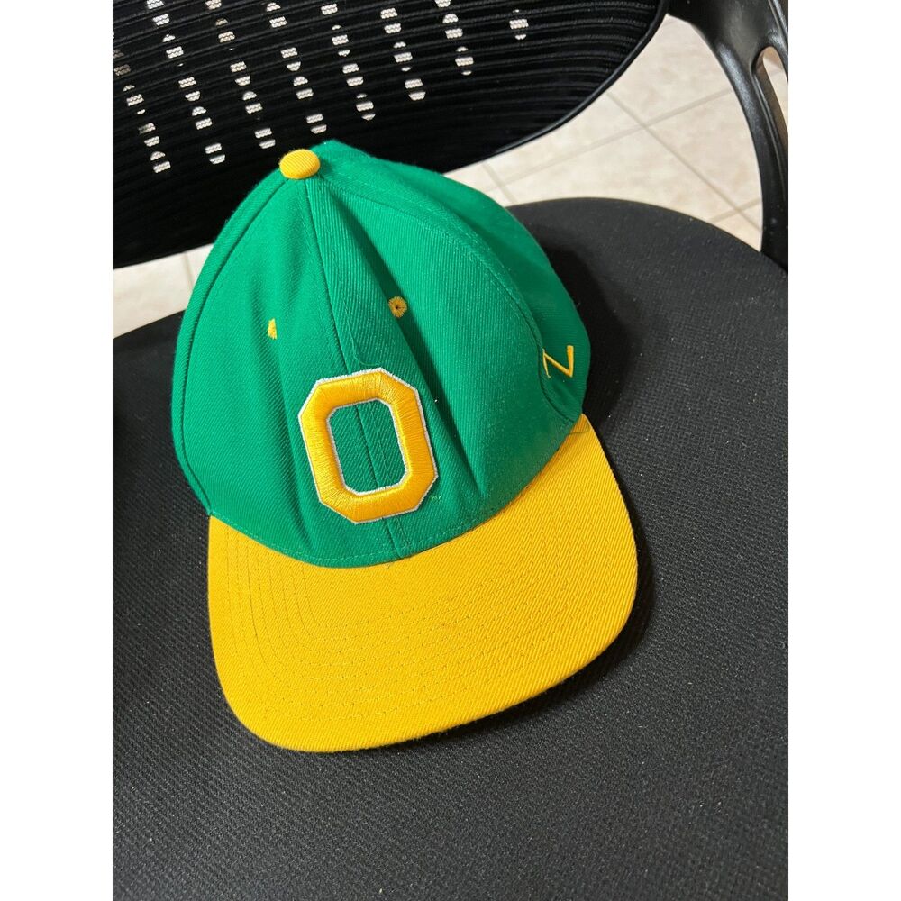 Zephyr University of Oregon Ducks Hat Cap Green Yellow Wool Blend Adjustable